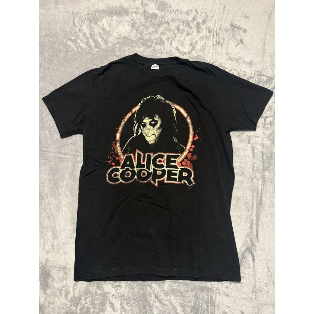 Pacific T-Shirt Mens M Black Alice Cooper Front Graphic Vintage Y2K Rock Band
